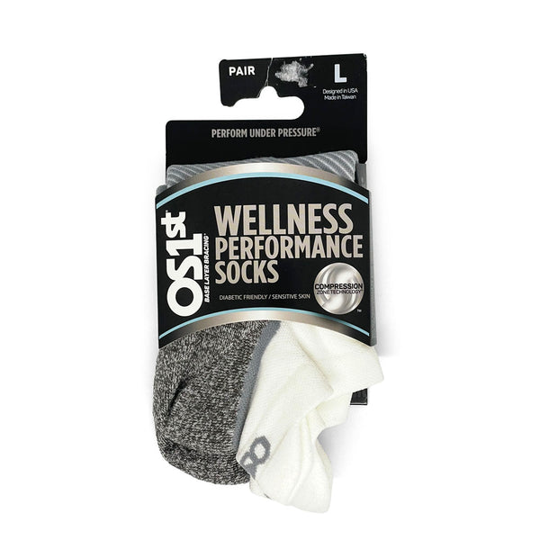 OS1st WP4 Wellness Sock No Show White