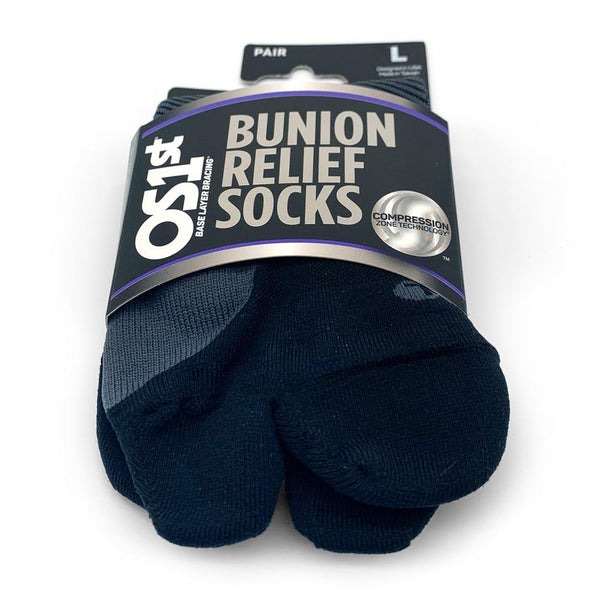 OS1st BR4 Bunion Relief Socks Black